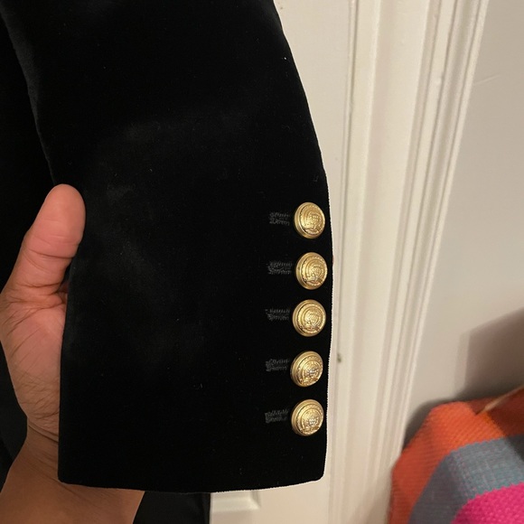 Balmain x H&M Velvet Blazer in Excellent Condition - Picture 4 of 7